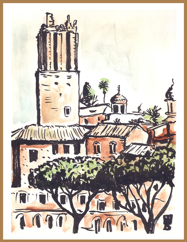 Forum Romanum, Rom, Illustration